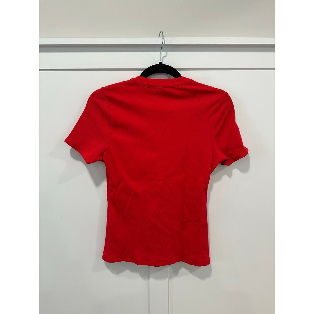 Robertson & Rodeo Ribbed Henley Short Sleeve Top Size S - Picture 2 of 3